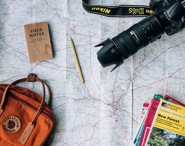 Map and packing - Why travel solo and best tips to travel solo - The Solivagant Soul Travel Blog