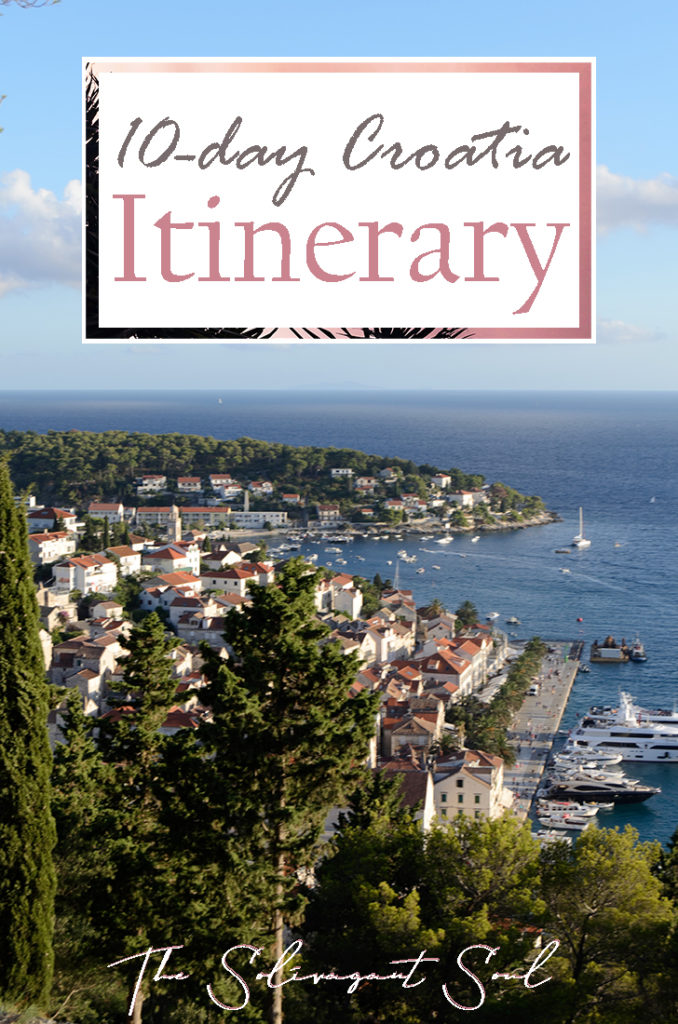 Croatia itinerary from the castle of Hvar in the coast of Croatia