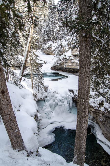 Hiking Johnston Canyon in Winter