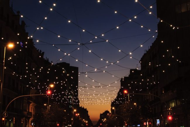 Christmas lights in Barcelona